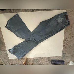 Star Patched Flare Jeans